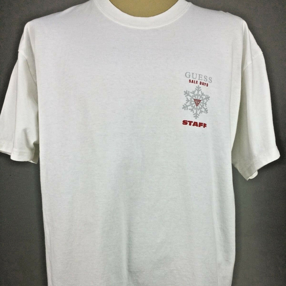 Guess sz XL USA Spellout Triangle Logo T Shirt